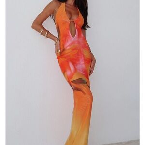 White Fox Boutique - Bets Are Off Maxi Dress Sunset Floral